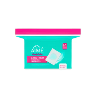Aime เอเม่ สำลีแผ่น Less Toner Cotton Pad กิน Toner น้อยลงอ่อนโยนต่อผิว 240ชิ้น