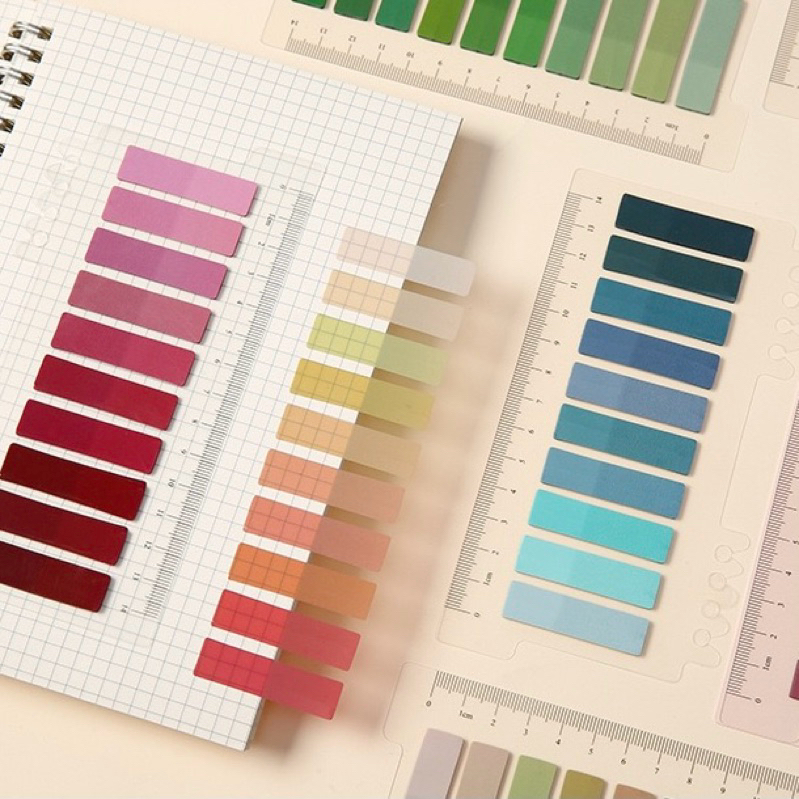 < พร้อมส่ง> โน๊ตกาวแถบV.2 โทนสี PET ( 200 แผ่น ) Sticky Note กันน้ำ โพอิท โน๊ต เครื่องเขียน - รูปที่ 5