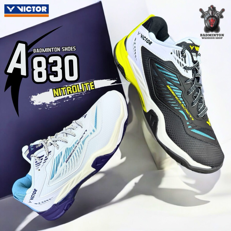รองเท้าแบดมินตัน VICTOR A830 NitroLite รุ่นใหม่ล่าสุด U-Shape หน้ากว้าง