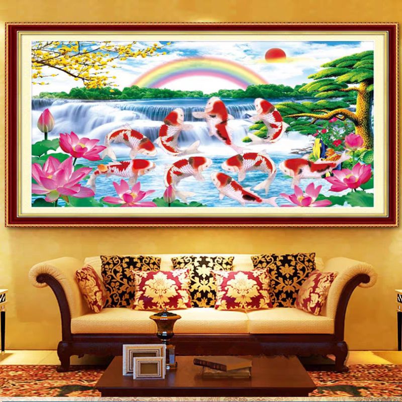 ครอสติช11ct ภาพปลาคาร์ฟ