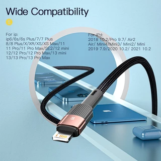 Essager USB To L ชาร์จเร็ว 2.4A สายชาร์จความไวสูงสามารถใช้งานร่วมกับอุปกรณ์ประเภทต่างๆ