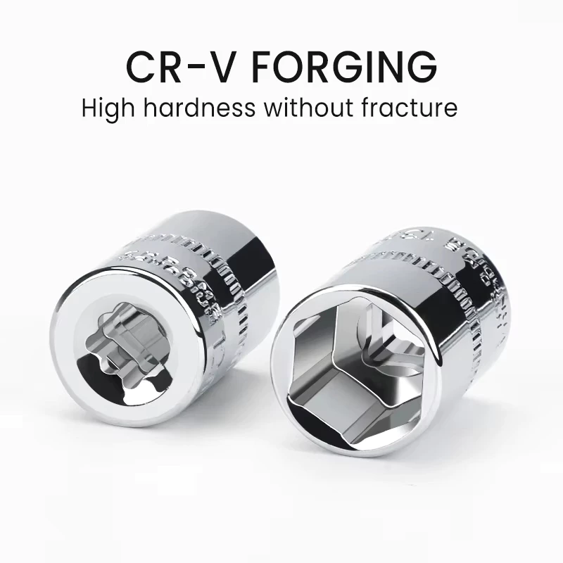 ชุดบล็อกเครื่องมือช่าง 12 ชิ้น ขนาด 1/2 1/4 เบอร์ 8-24mm CR-V thumbnail 6