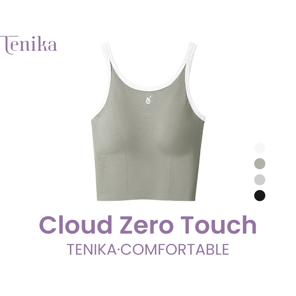TENIKA เสื้อกล้ามผู้หญิง ไร้ขอบ tank tops นุ่ม บาง ใส่สบาย ซึมซับเหงื่อ ระบายอากาศดี มีฟองน้ำ