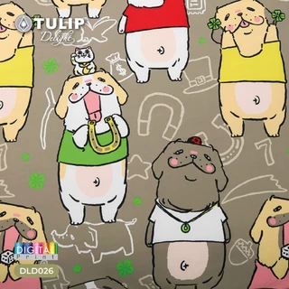 TULIP Delight หมาจ๋า DLD026 Dogplease ลิขสิทธิ์แท้หมาจ๋า ชุดผ้าปูที่นอน ผ้านวม พิมพ์ดิจิตอล