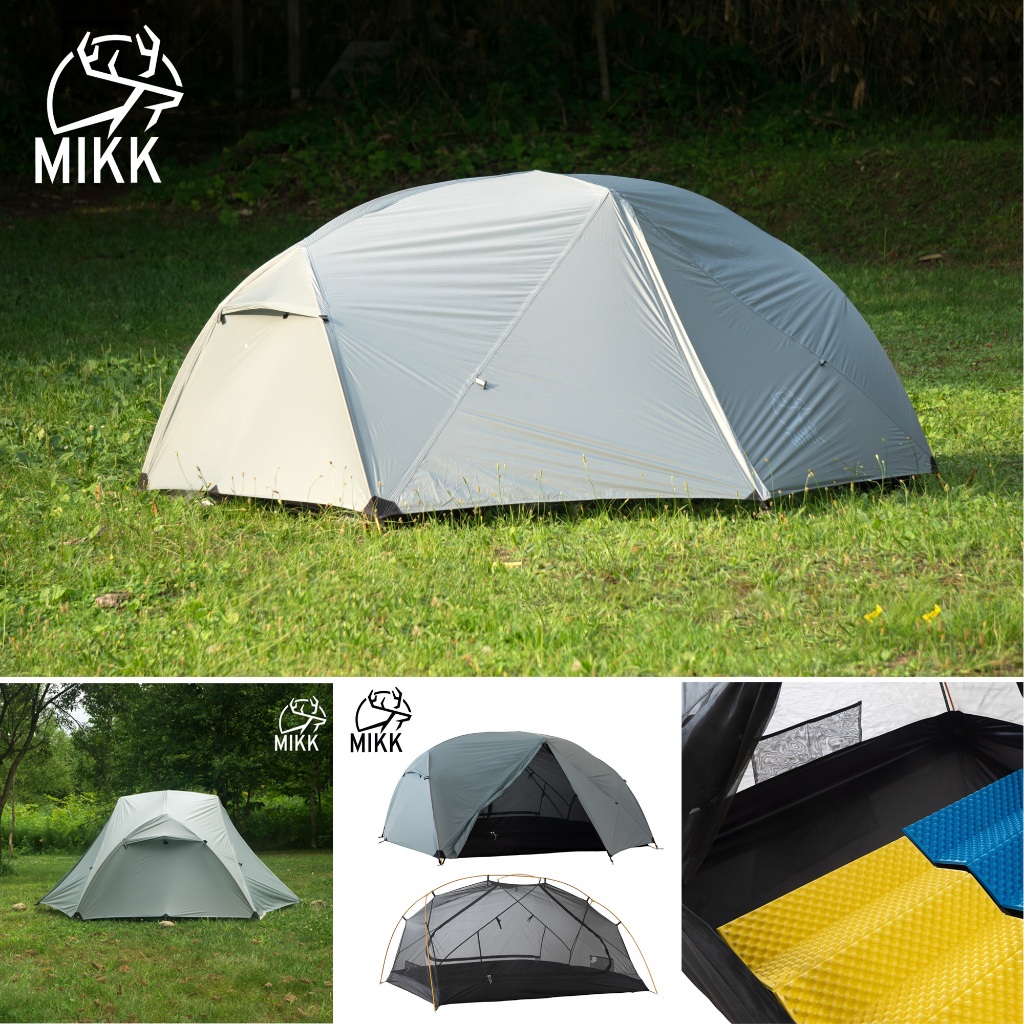 เต็นท์เดินป่า 2 คน กว้าง สูง น้ำหนักเบา Mikk Terra 2 หนัก 1.87Kg ผ้า Silnylon 20D ประกัน 2 ปี