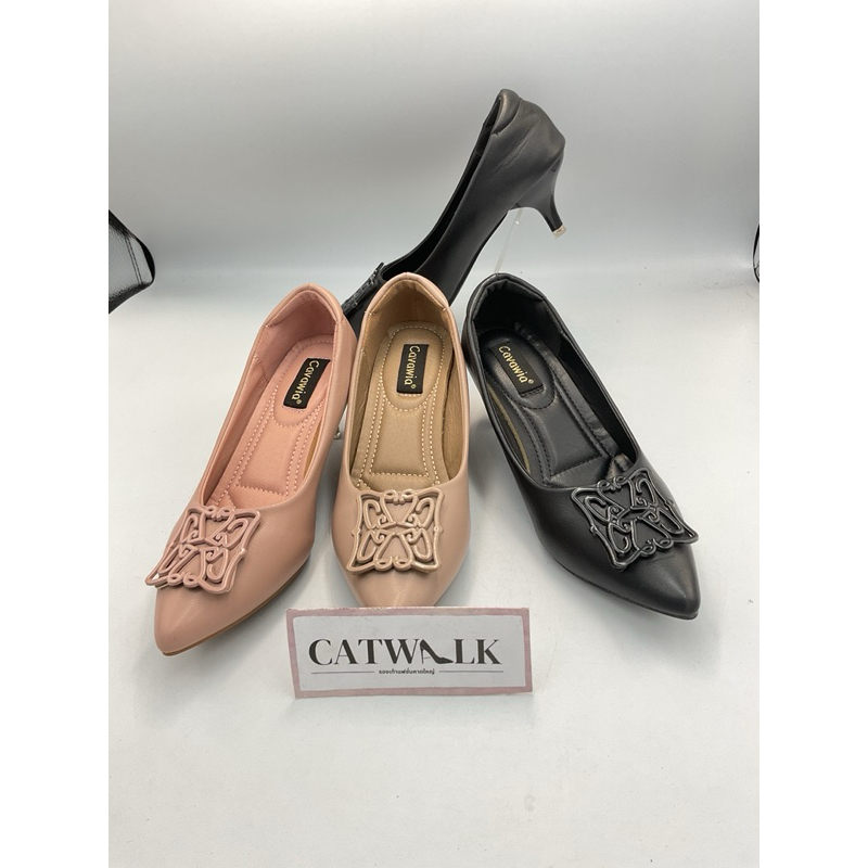 รองเท้าคัชชูหนังนิ่ม ส้นสูง2.5นิ้ว งานเรียบหรูเหมาะกับใส่ทำงาน ออกงาน (cavawia)