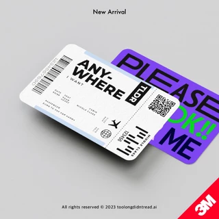 สติกเกอร์ติดบัตรรถไฟฟ้า BTS - MRT - Key Card Sticker - 3m Premium Removable Sticker