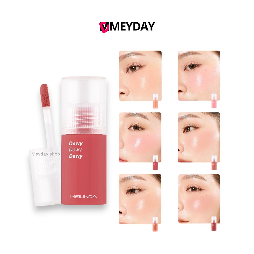 (MC5092) บลัชออน เนื้อครีม เมลินดา เนื้อลิควิด MEILINDA EXTRAORDINARY DEWY BLUSH