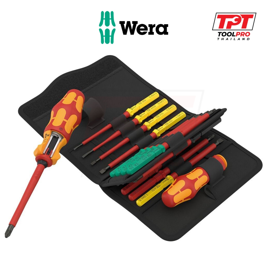 Wera ชุดไขควงก๊อกแก๊ก VDE Ratchet Screwdriver Set, KK VDE 17 RA 1 Tool Finder (05006618001)