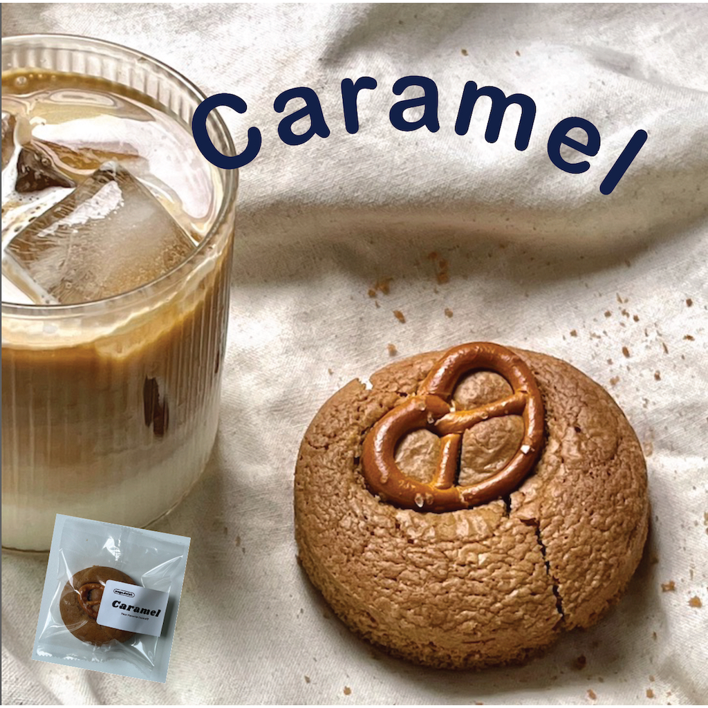 caramel w/ salted pretzel คาราเมล ซอฟคุกกี้  ขนม soft cookie(**ขั้นต่ำ2ชิ้นคละรสได้**) mega.delish