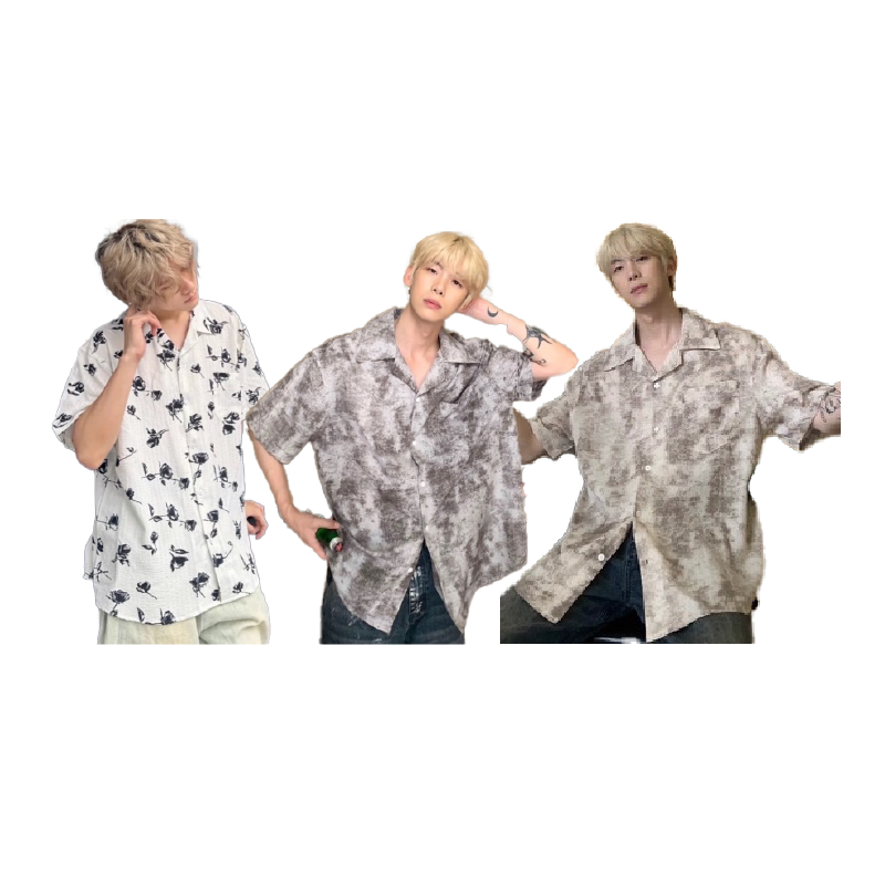 เสื้อฮาวาย ผ้าไหมอิตาลี พริ้ว นุ่ม ลื่นใส่สบาย อก44 นิ้ว มีให้เลือกหลายลาย