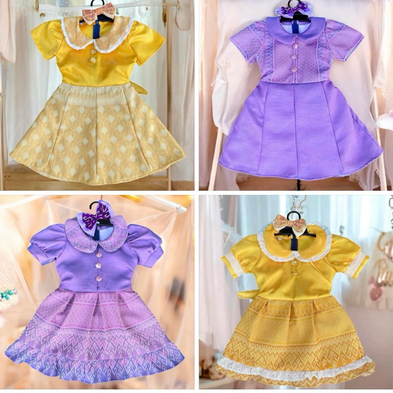 Size M งานสั่งตัดพร้อมส่งชุดเด็กอก24“ ชุดไทยเด็ก