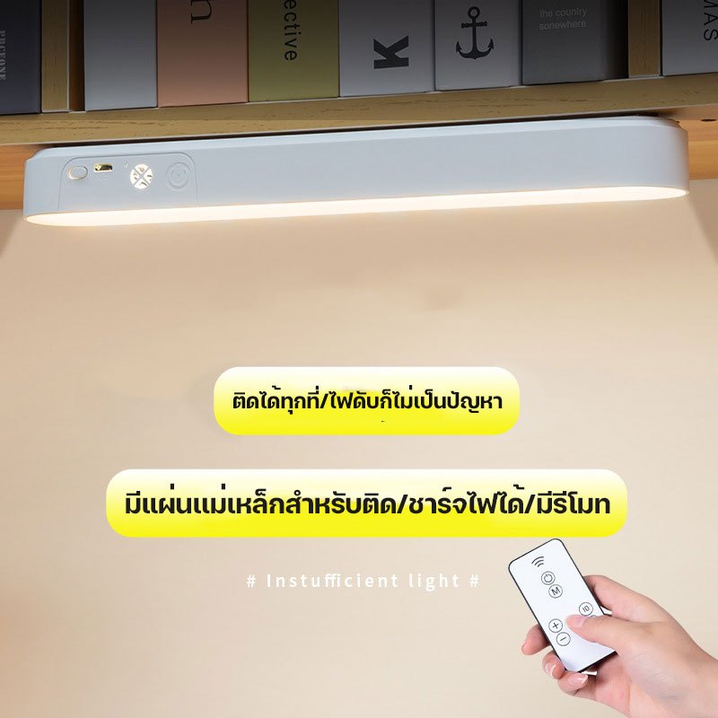 ฟรีสติ๊กเกอร์ โคมไฟติดผนัง LED ปรับแสงได้ 3 ระดับ โคมไฟหัวเตียง โคมไฟอ่านหนังสือ โคมไฟไร้สาย ราคา ถูกที่สุด ดีลบีเคเค แกลเลอรีภาพที่ 4