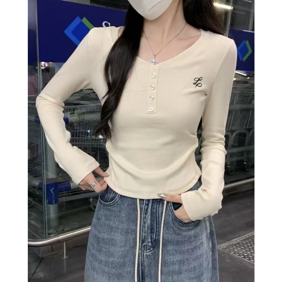 [Sheing office]🌟พร้อมส่ง🌟เสื้อรัดเอวของผู้หญิง เสื้อปักดีไซน์อ่อนโยน เสื้อเชิ้ตแขนยาว