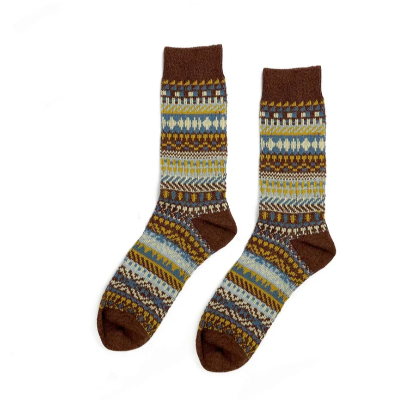 ถุงเท้า COMFY SOCKS Kizune Sock ลวดลายถุงเท้าสวยงาม เหมาะสำหรับใส่กับรองเท้าบูต และรองเท้าผ้าใบ