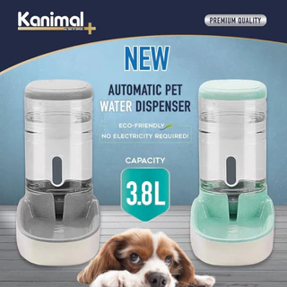Kanimal Pet Water Dispenser ที่ให้น้ำอัตโนมัติ ชามน้ำดื่ม พร้อมสปริงดันน้ำ สำหรับสุนัขและแมว ความจุ 3.8 ลิตร [104010]