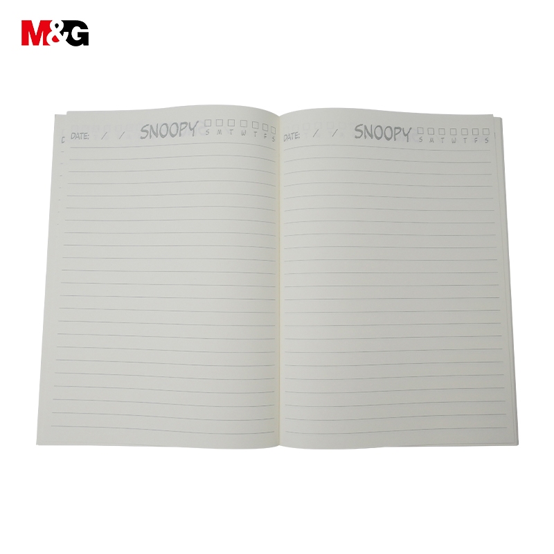 M&G SPNBC008 สมุดโน๊ต A5 Snoopy สมุดปกอ่อนสันกาวมีเส้น 148x210mm 32แผ่น 3 สไตล์ ราคา ถูกที่สุด ดีลบีเคเค แกลเลอรีภาพที่ 8