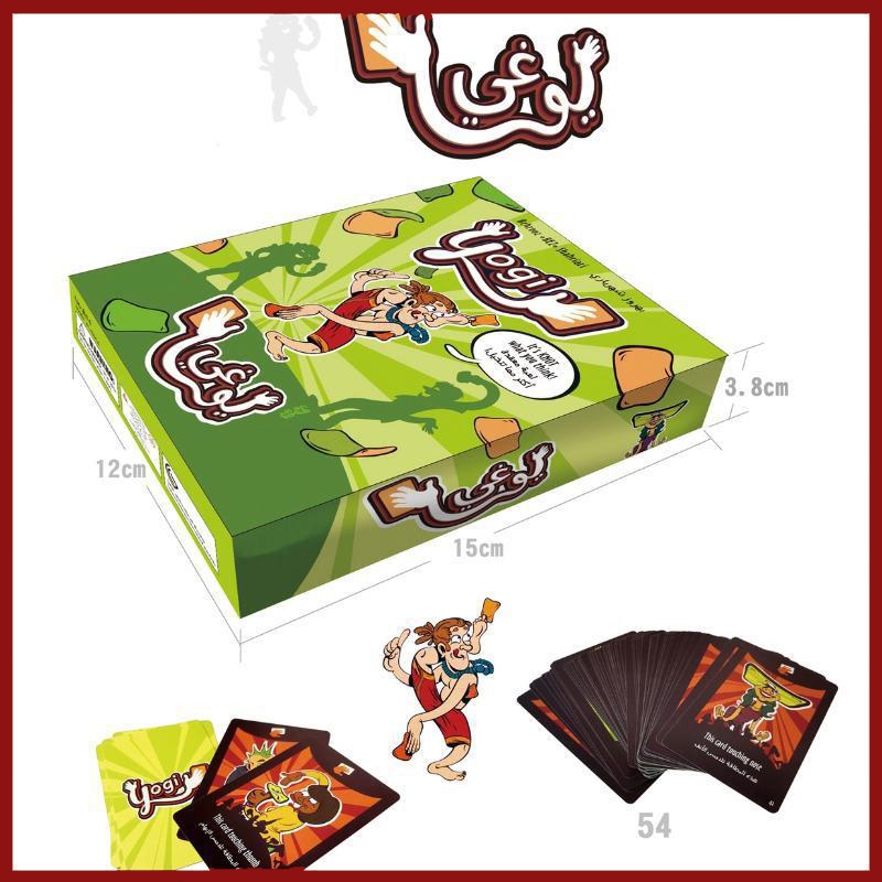 เกมโต๊ะการ์ดโยคะ, เกมปาร์ตี้, เกมโต๊ะสำหรับผู้ปกครองและเด็ก, เกมกระดานยโยคะ, รองรับภาษาอังกฤษและภาษาอาหรับ