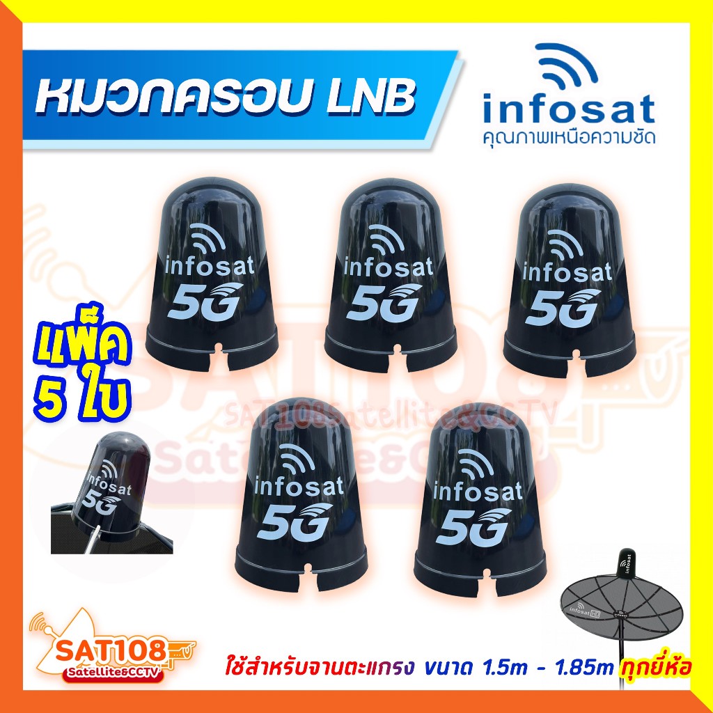 หมวกจาน หมวกครอบหัว LNB จานตาข่าย C-Band ของแท้👍 สวมพอดี กันน้ำเข้าหัว LNB