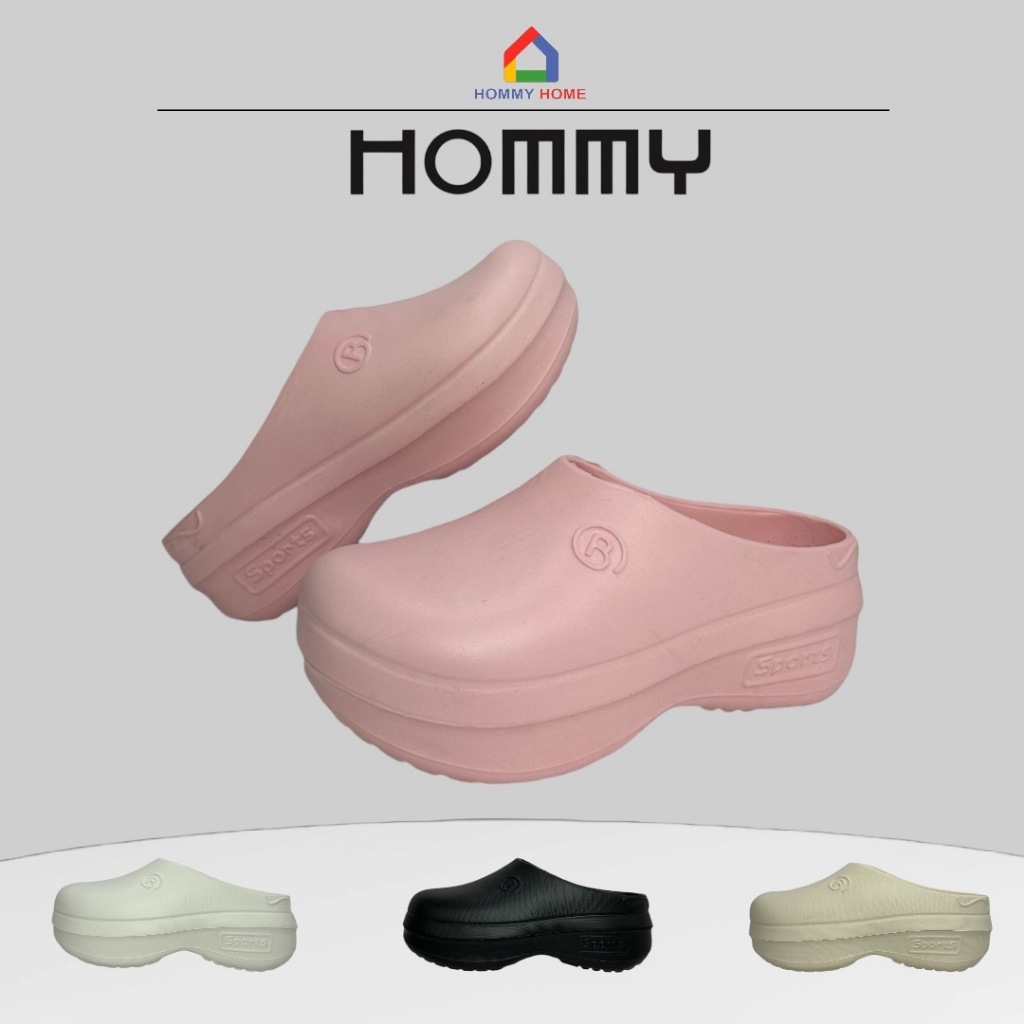 【ลด 1 ไซส์ก่อนสั่งซื้อ】HOMMY รองเท้าแตะ รองเท้าหัวโต รองเท้าผู้หญิง กันลื่น พื้นหนา 6 CM. (SH-2)