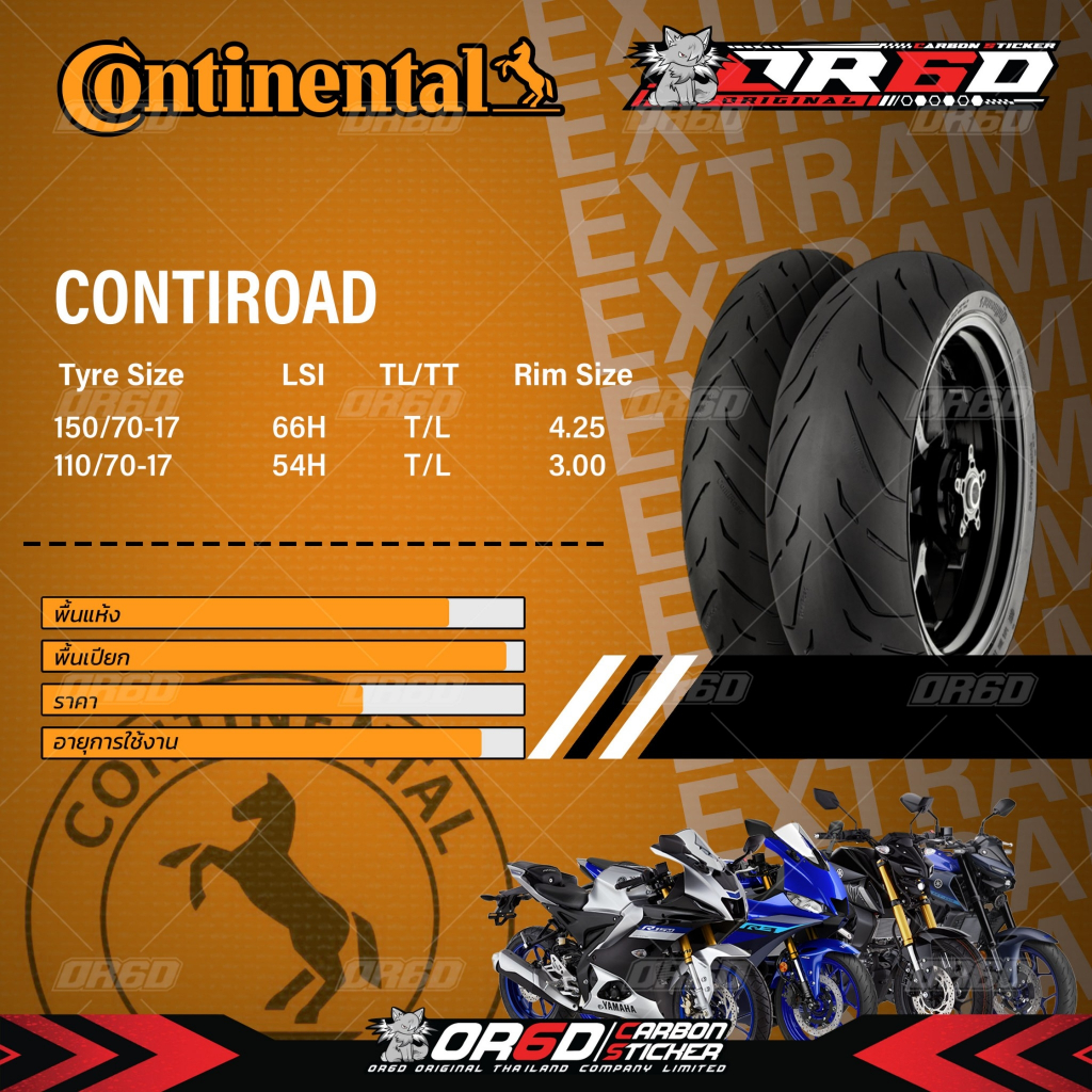 ยาง Continental Contiroad สำหรับรถ 150-400 CC