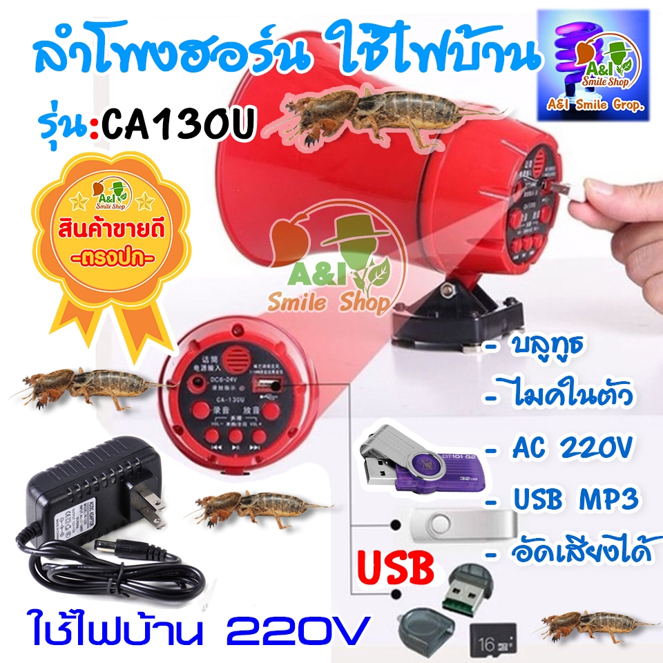 ชุดเสียงล่อแมงจีซอน แบบใช้ไฟบ้าน ชุดเสียงกลางแจ้งและUSBเสียงจีซอน