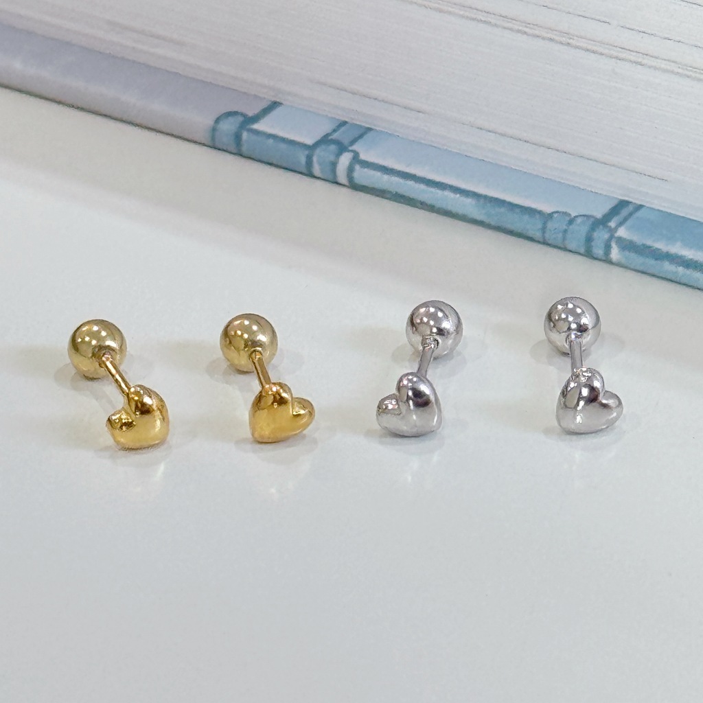 Suwann.na ต่างหู ต่างหูเงินแท้ จิว จิวเงินแท้ จิวหัวใจ