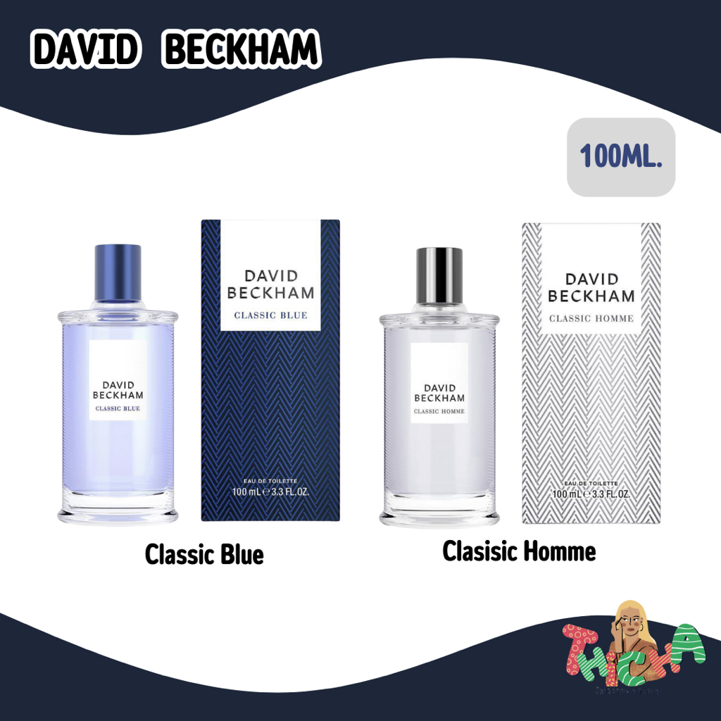 ใช้โค้ดวิดีโอลด✅David Beckham Classic Blue Eau De Toilette 100Ml.Homme Eau de Toilette 100ml(กล่องซีล)