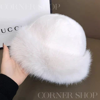 (HWF)พร้อมส่งจากไทย | ซื้อ 2 คุ้มสุด | ครบ 99฿ ส่งฟรี ❤ หมวกบัคเก็ต หมวกกันหนาวผู้หญิง ทรงบินนี่ขนเฟอร์