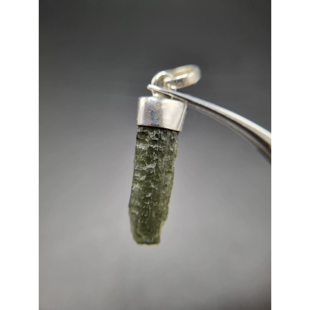 จี้ Moldavite เงินแท้ Silver AG 925/1000 Czech republic MJ24-AG4 2.0g