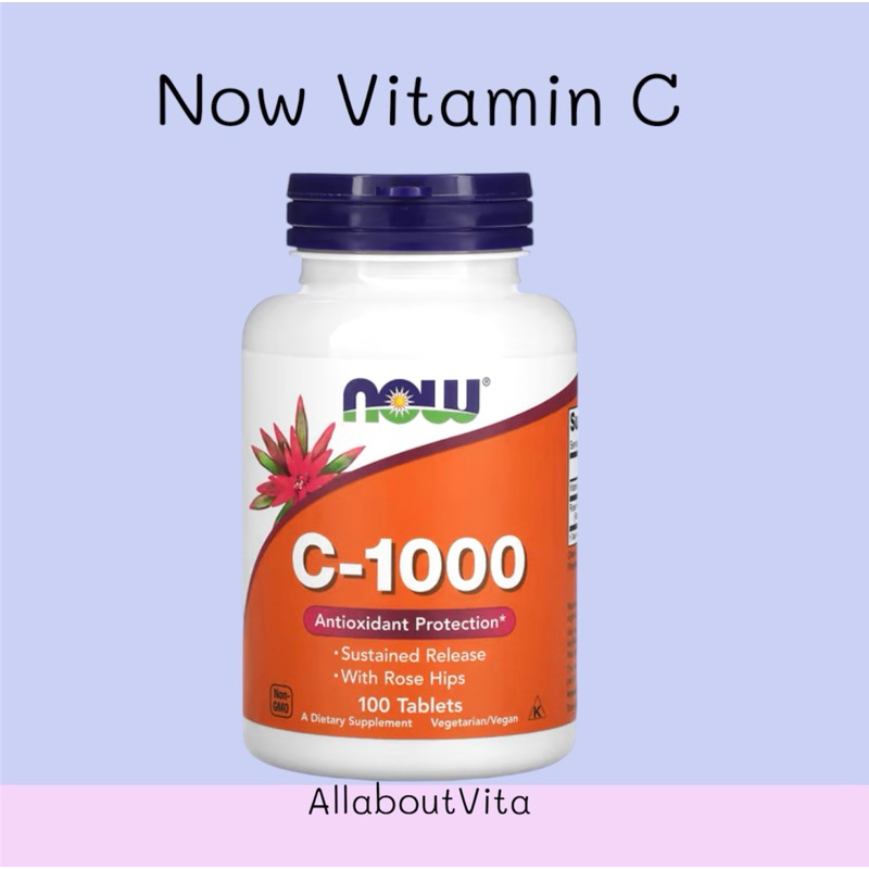 พร้อมส่ง Now foods Vitamin C 1000 mg, Bioflavonoid , RoseHip