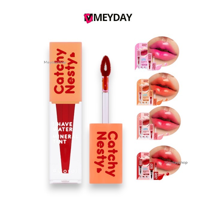 ลิปทินท์มีน้ำ Catchy Nesty I Have Water Mineral Tint แคชชี่ เนสตี้ ลิปทินท์สีสันสุดสดใส