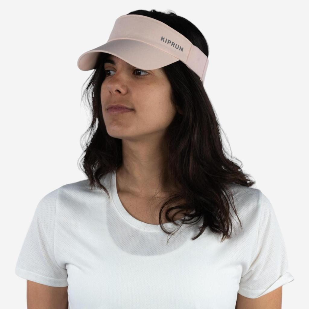 หมวกวิ่ง หมวกเปิดศีรษะใส่วิ่ง สีชมพู Unisex Running Visor Kiprun V2 Pink KIPRUN