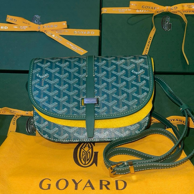 พร้อมส่ง✅จากไทย แท้💯Goyard Belvedere สีเขียว