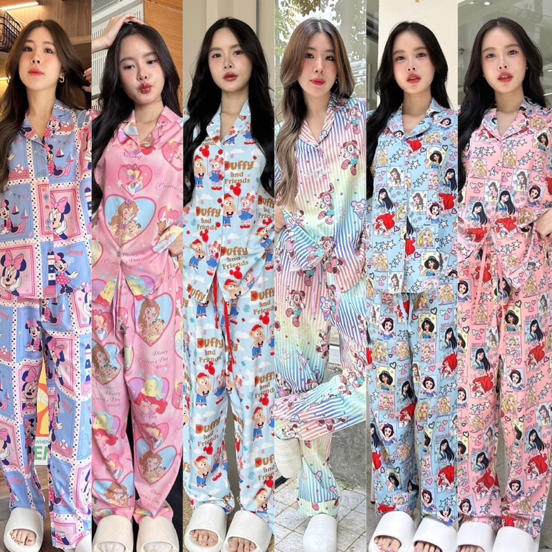 ชุดนอนงานป้าย Valen Basic Store แขนสั้น ขายาว เนื้อนุ่ม ใส่สบาย โปร่งบาง ระบายอากาศได้ดี