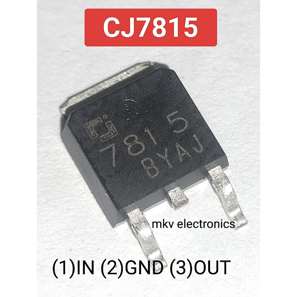 (1ตัว) 7815 , CJ7815 voltage regulator IC 1.5A 15V TO-252 (รหัสสินค้า M02987)