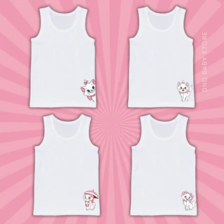 เสื้อซับในเด็กหญิง เสื้อกล้ามเด็ก ลายการ์ตูน แมวมารี s-3xl 10-50 กก. ผ้านุ่ม ไม่ขึ้นเม็ดขุย #เสื้อกล้าม