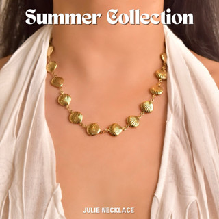 JULIE NECKLACE🌴🥥🌅[โค้ดลด 5%] สร้อยเปลือกหอย สเเตนเลส วัสดุชั…