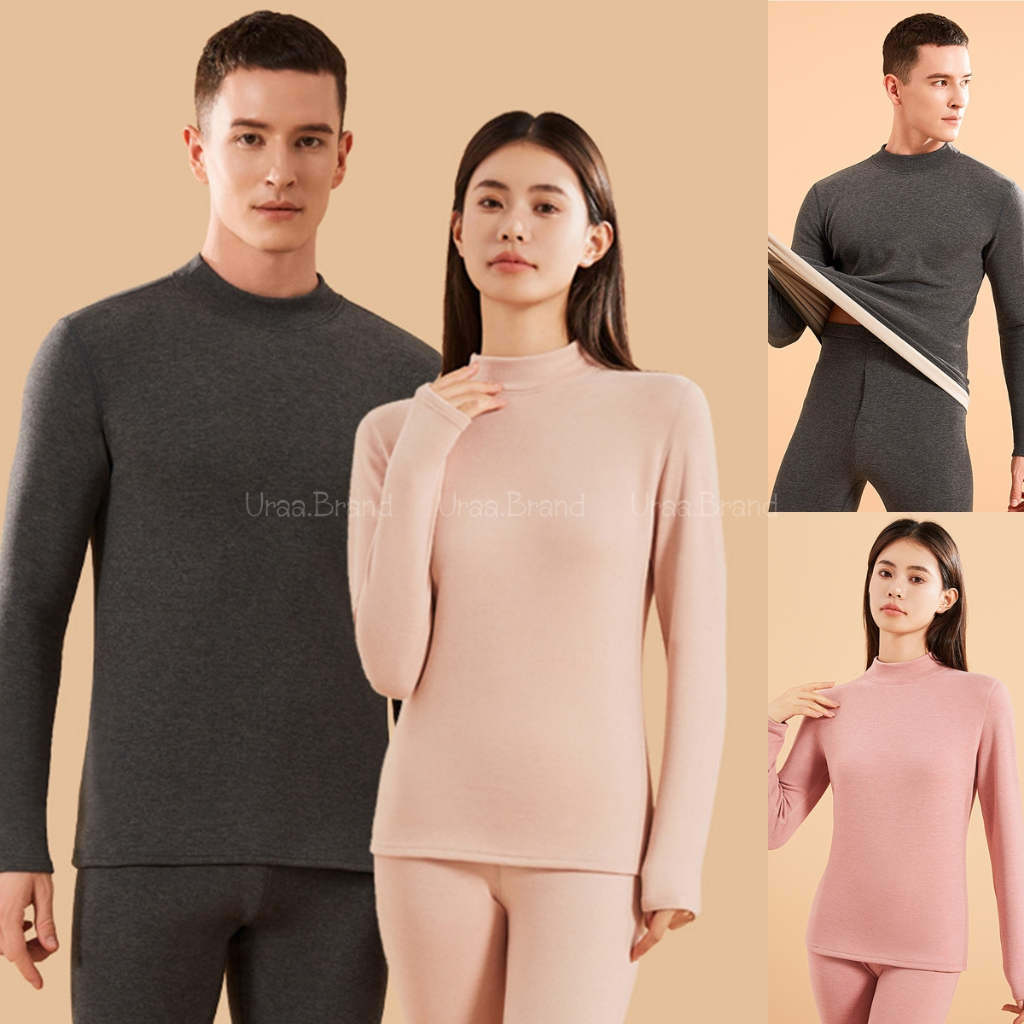 Extra Warm Heattech Peen Set เซ็ท 2 ชิ้น / ฮีทเทค + กางเกง / เสื้อฮีทเทค คอปีน เลกกิ้งกันหนาว เลกกิ้งผู้หญิง และ ผู้ชาย