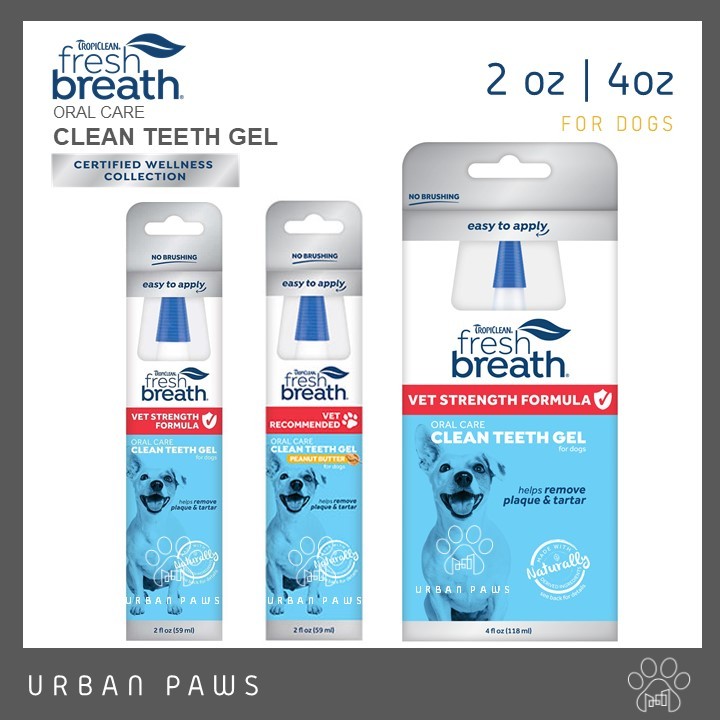 TropiClean - Vet Recommended Clean Teeth Gel for Dogs เจลทำความสะอาดช่องปาก ลดคราบหินปูน สำหรับสุนัข 59 ml/ 118 ml