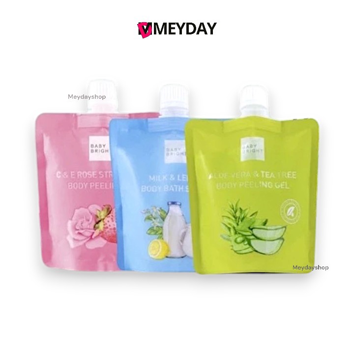 Baby Bright Aloe vera & Tea tree / Milk & Lemon / C&E rose - เบบี้ไบร์ท เจลขัดผิว พีลลิ่งเจล สครับ