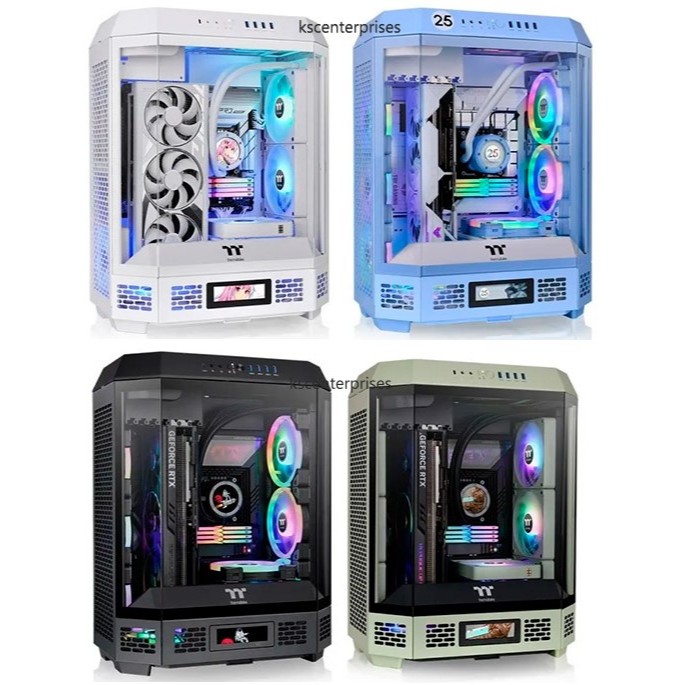 ส่งด่วน CASE Thermaltake The Tower 600 Mid Tower, Black / Snow , Hidden Connector