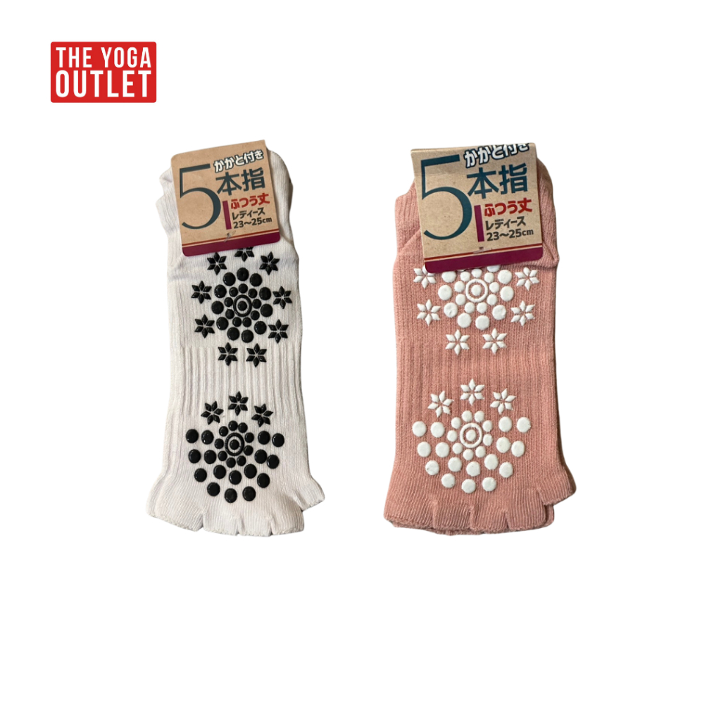 KAKATO Japan Yoga Grip Socks ถุงเท้าโยคะกันลื่นแบบเปิดนิ้ว Yoga Pilates Barre