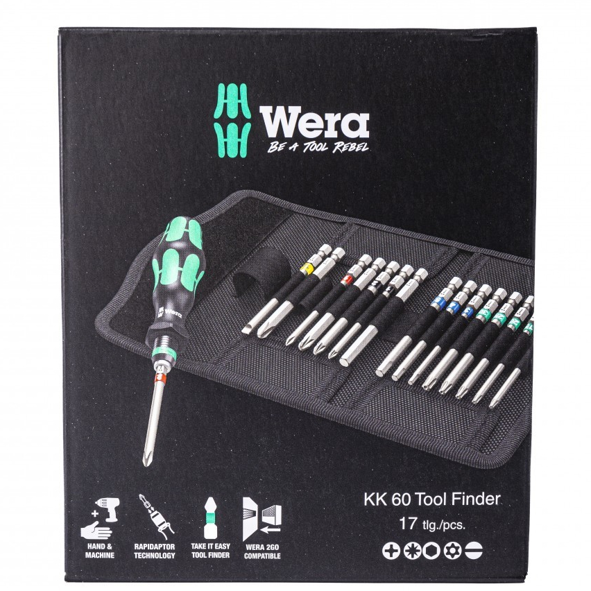 ชุดไขควง Wera Kraftform Kompakt 60 Tool Finder 05059303001