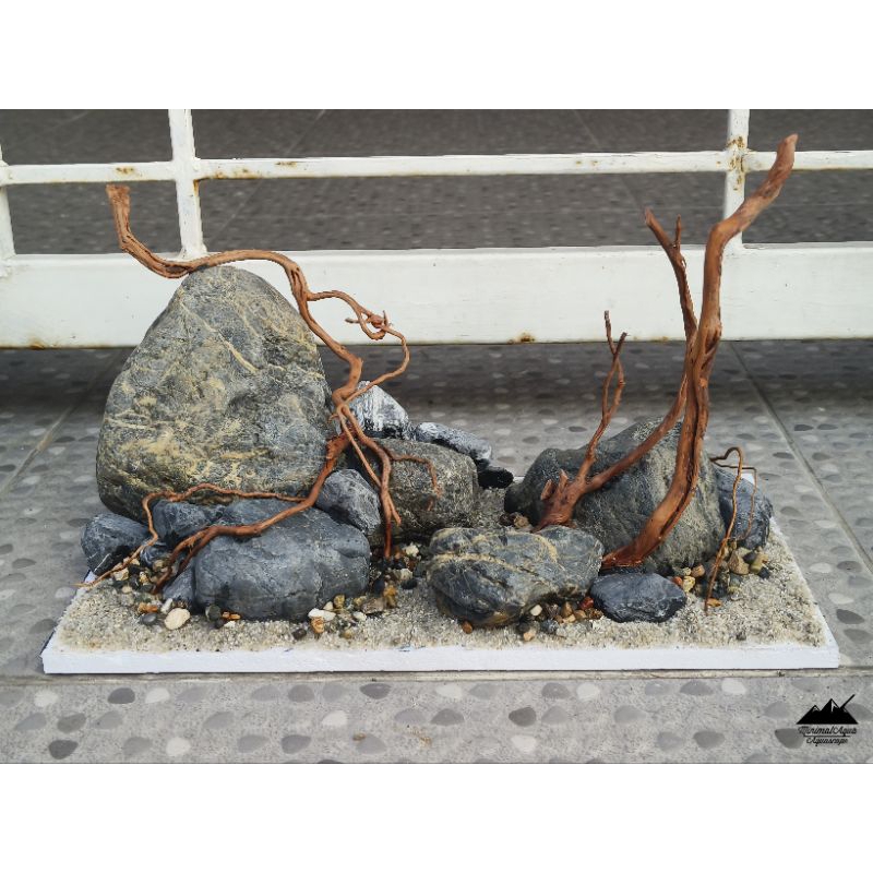 Layout,เลย์เอ้าท์สำเร็จสำหรับตู้ไม้น้ำ,ตู้ปลาขนาดไม่เกิน12"/30Cm.