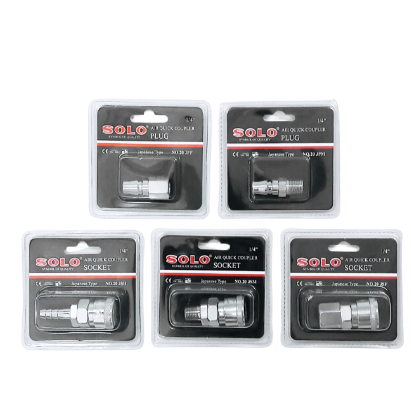 SOLO คอปเปอร์ NO.20 ข้อต่อคอปเปอร์ ข้อต่อสวมเร็ว ข้อต่อลม ข้อต่อสายPU ข้อต่อลมหางปลา