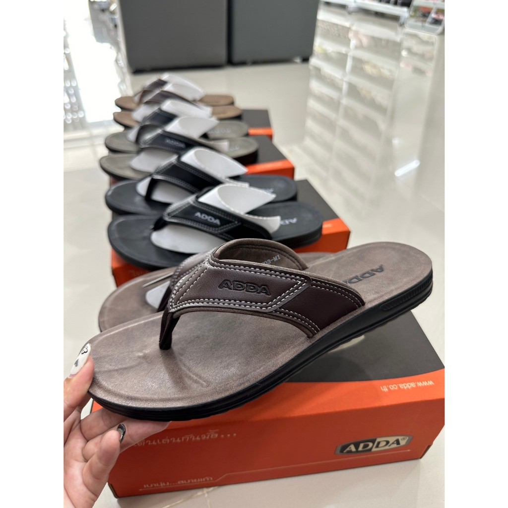 N รองเท้าแตะ ADDA รุ่น 72F03 ไซส์ 39-43 ลดจากราคาป้าย 325  สี น้ำตาล ดำ เทา ครีม