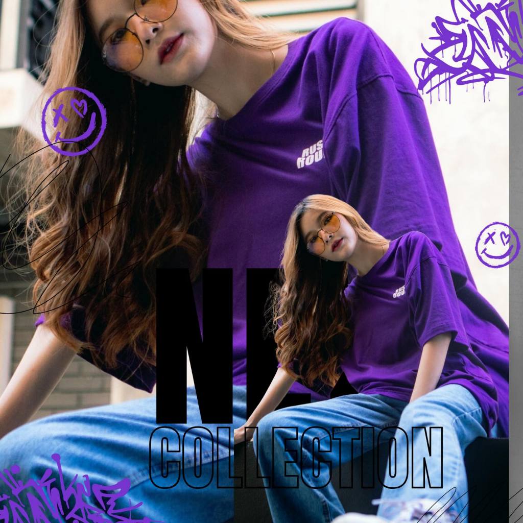 เสื้อยืด Oversize ทรงหลวม ใส่สบาย Russian Roulette Clothing ผ้าคอตตอน 100%