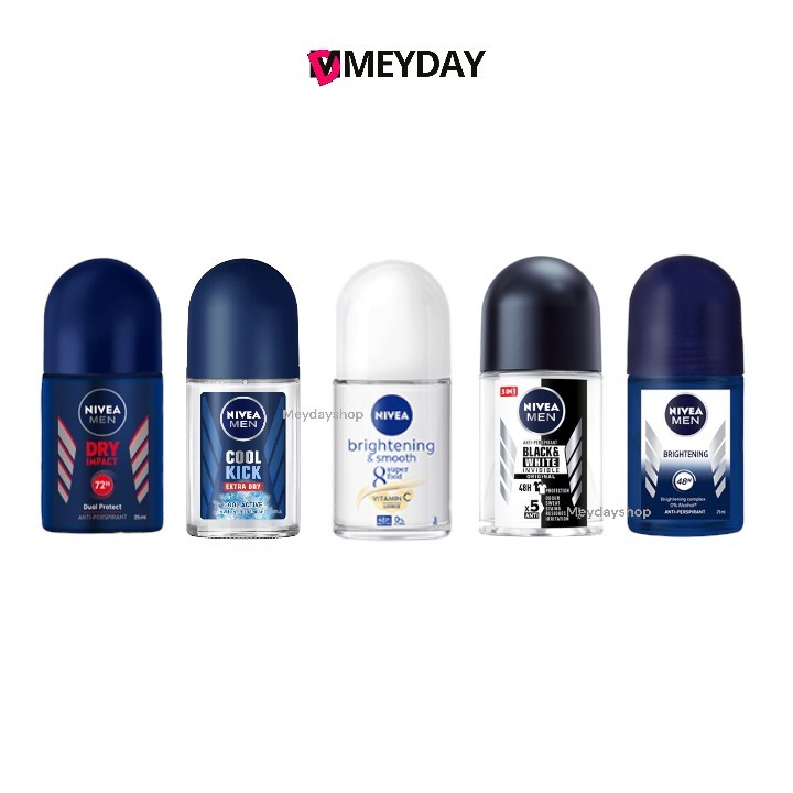 (25ml) NIVEA Men นีเวีย เมน โรลออน เซรั่มโรลออนลดเหงื่อและระงับกลิ่นกาย เซรั่มเข้มข้น