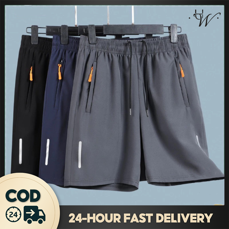 Uniwear | กางเกงขาสั้นผู้ชายไซส์ใหญ่  กางเกงวอร์ม ผู้ชาย ทำจากผ้าไหมเย็น ระบายอากาศ กางเกงไซส์ใหญ่